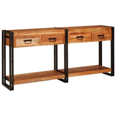 Console tables 2 pcs Brown...