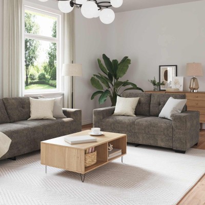 Sofa 3 pcs Dark gray 221 x...