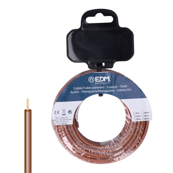 Single Core Electric Cable EDM 28576 Brown 5 m h07z1-k