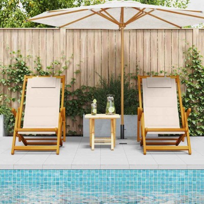 Beach chair with pillow 2...