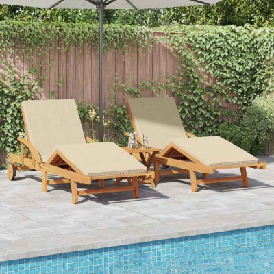 Sun lounger 3 pcs Sand 200...
