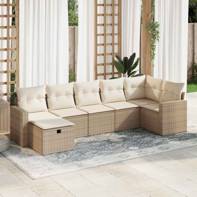 Sofa set with cushions, 7...
