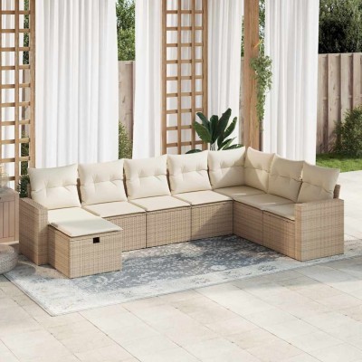 Sofa set with cushions, 8...