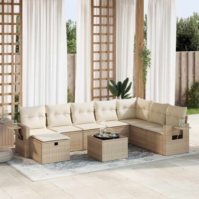 Garden set with cushions, 9...