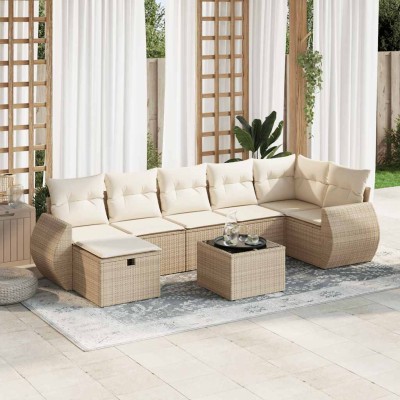 Sofa set with cushions, 8...