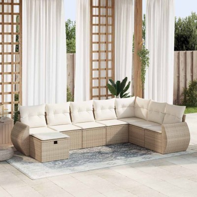 Sofa set with cushions, 8...