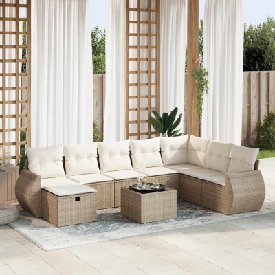 Garden set with cushions, 9...