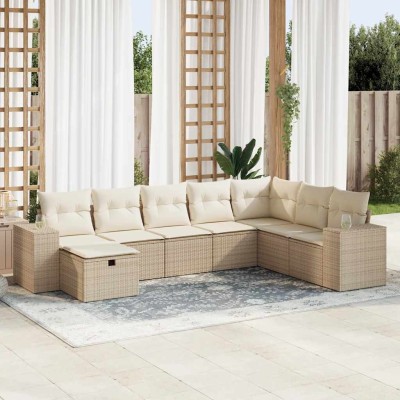 Sofa set with cushions, 8...