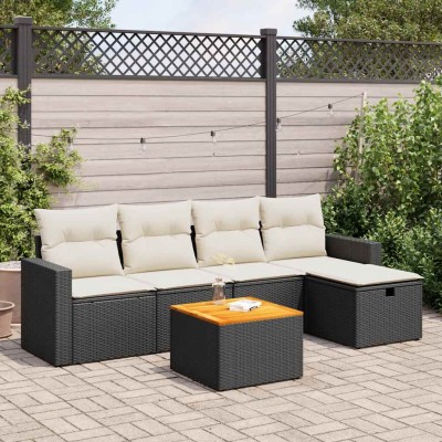 Sofa set with cushions, 6...