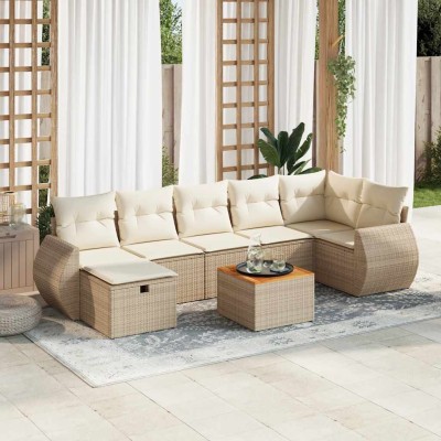 Sofa set with cushions, 8...