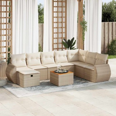 Garden set with cushions, 9...