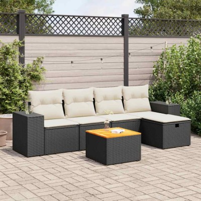 Sofa set with cushions, 6...