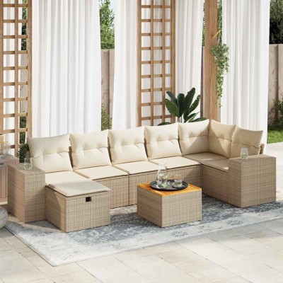 Sofa set with cushions, 8...