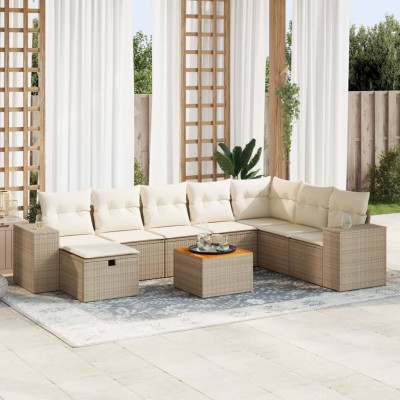 Garden set with cushions, 9...