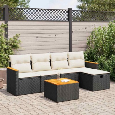 Sofa set with cushions, 6...