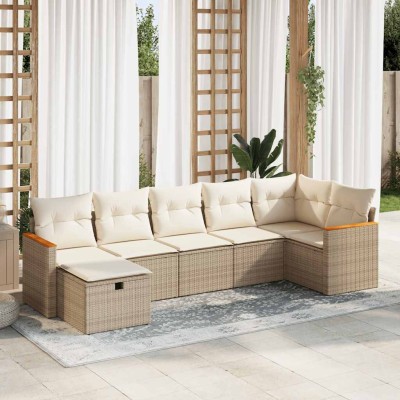 Sofa set with cushions, 7...