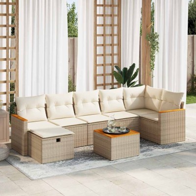 Sofa set with cushions, 8...