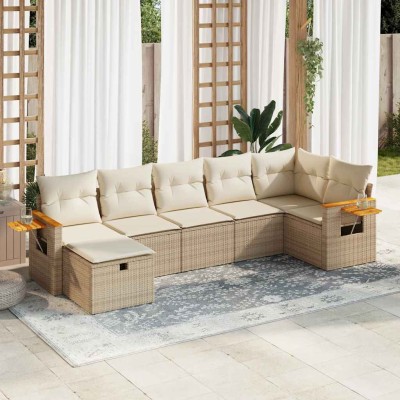 Sofa set with cushions, 7...