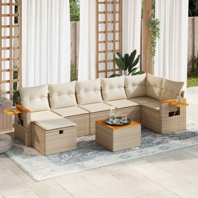 Sofa set with cushions, 8...
