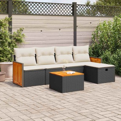 Sofa set with cushions, 6...
