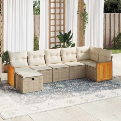 Sofa set with cushions, 7...