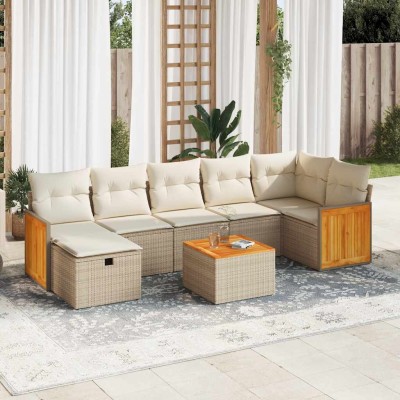 Sofa set with cushions, 8...