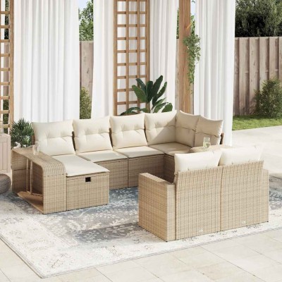 Sofa set with cushions, 10...