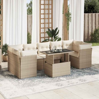 Sofa set with cushions, 8...