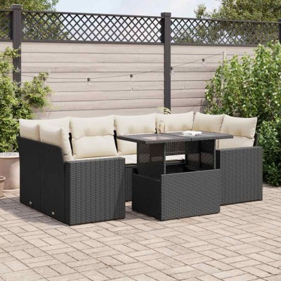 Sofa set with cushions, 7...