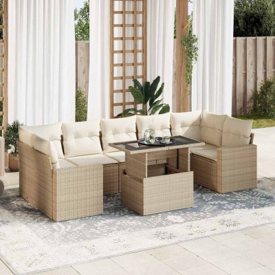 Sofa set with cushions, 8...