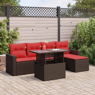 Garden set with cushions, 6...