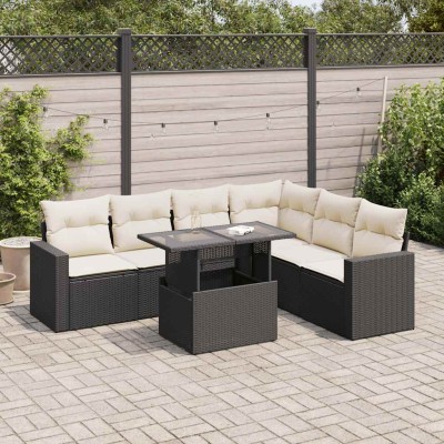 Sofa set with cushions, 7...