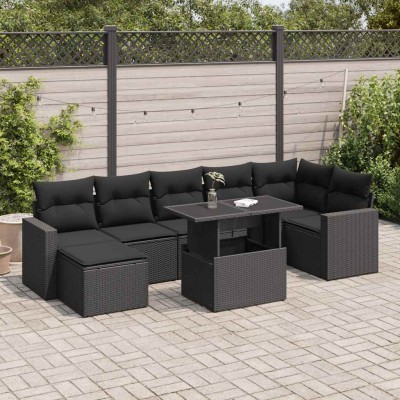 Sofa set with cushions, 8...