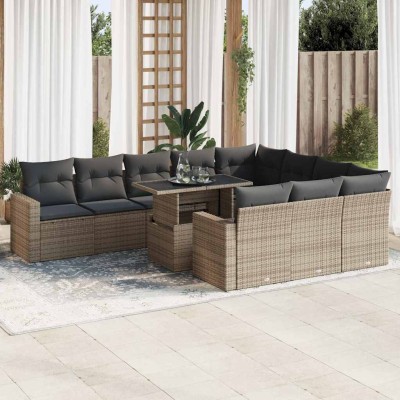 Garden set with cushions,...