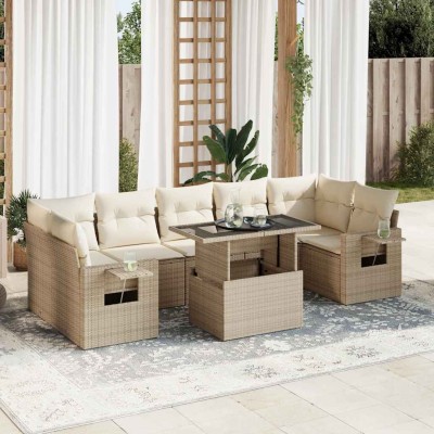 Sofa set with cushions, 8...