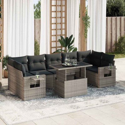 Garden set with cushions, 8...