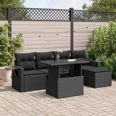 Sofa set with cushions, 6...