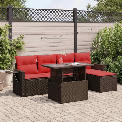 Garden set with cushions, 6...