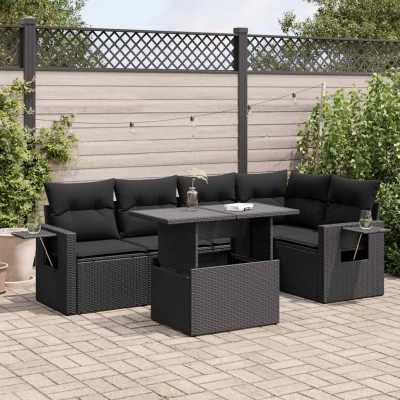 Sofa set with cushions, 6...