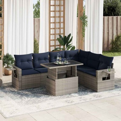 Garden set with cushions, 7...