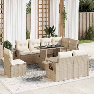 Garden set with cushions, 9...