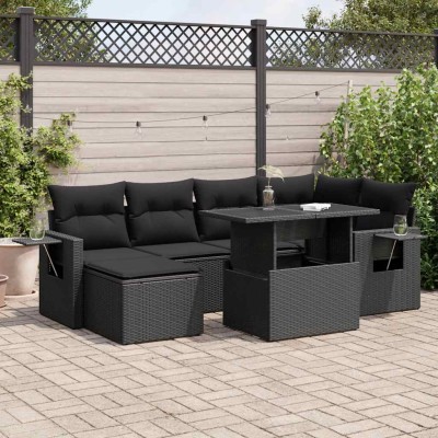 Sofa set with cushions, 7...
