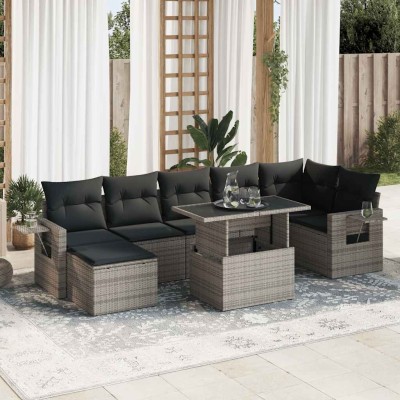 Garden set with cushions, 8...
