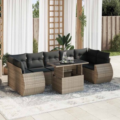 Garden set with cushions, 8...