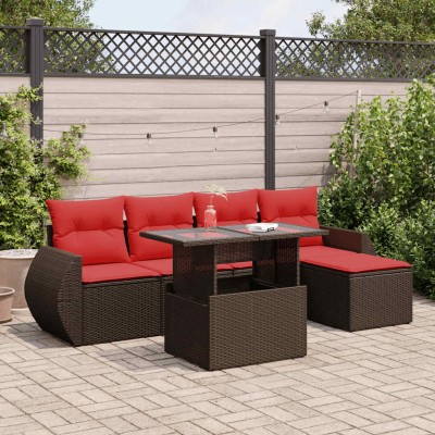 Garden set with cushions, 6...