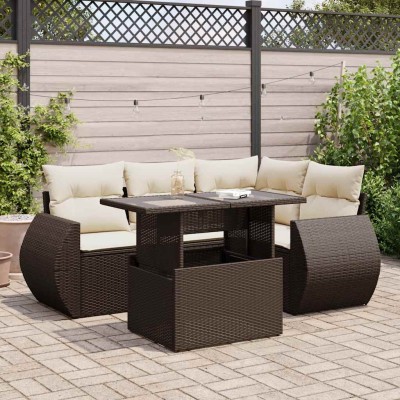 Sofa set with cushions, 5...