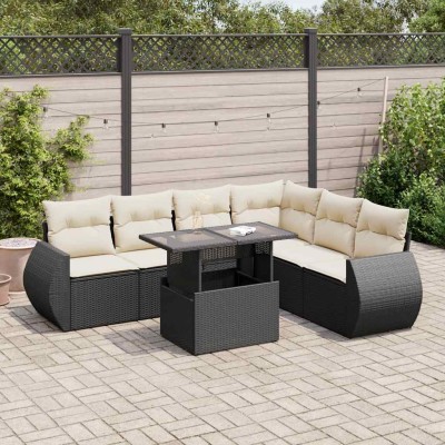 Sofa set with cushions, 7...