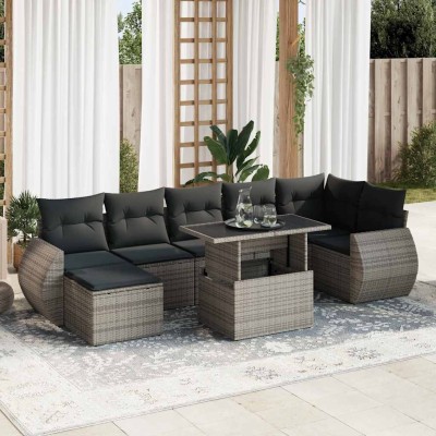 Garden set with cushions, 8...