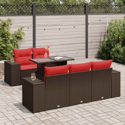 Garden set with cushions, 6...
