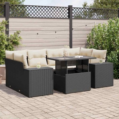Sofa set with cushions, 7...